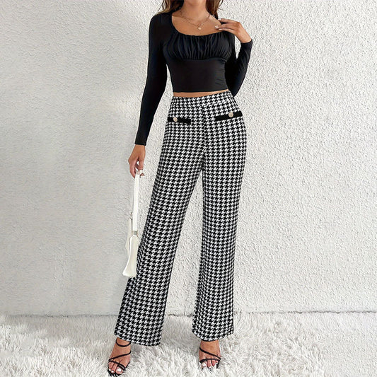 Straight Wide Leg Pants