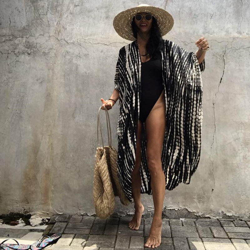 Crimson & Feather Petal Boho Kimono