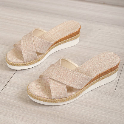 Hemp Wedge Sandals