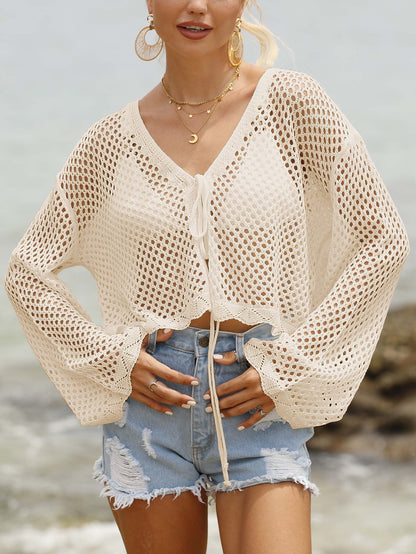 Lace-up Cardigan