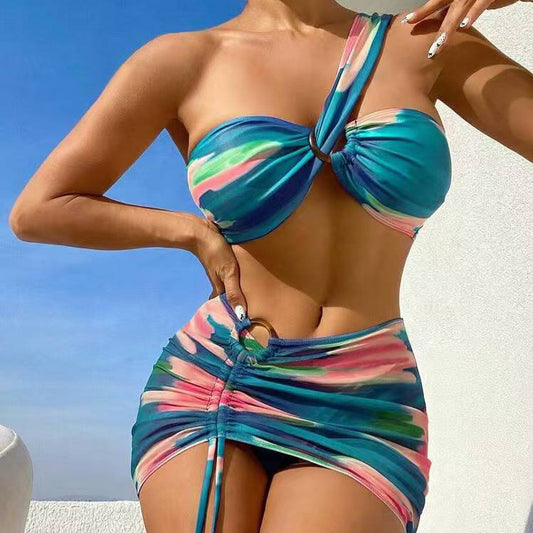 Gradient Color Three-piece Bikini