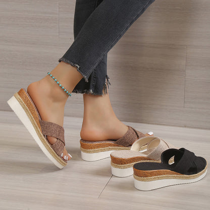 Hemp Wedge Sandals