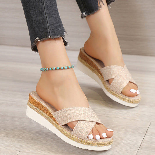 Hemp Wedge Sandals