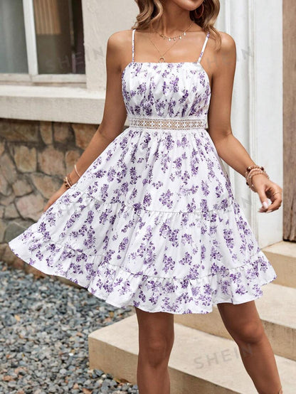 Floral Print Short Dress