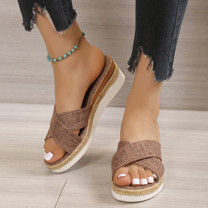 Hemp Wedge Sandals