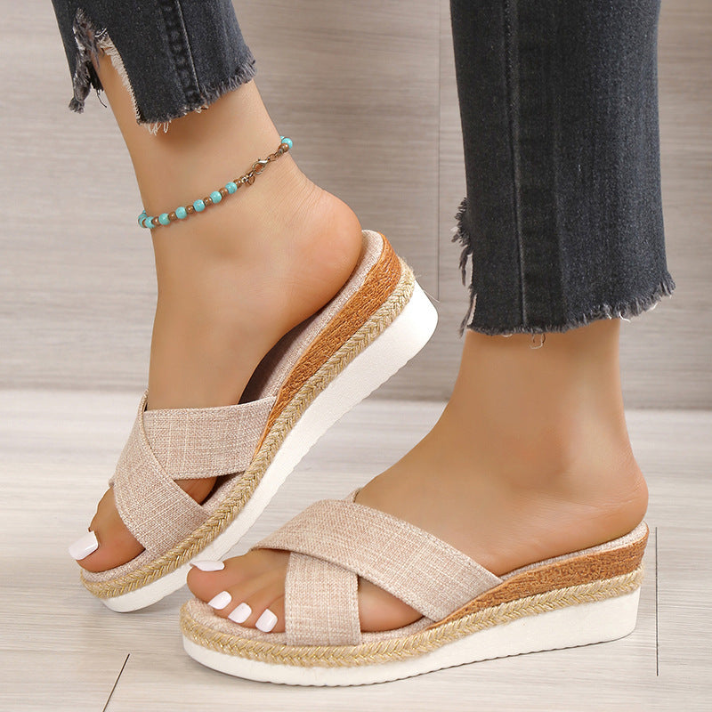 Hemp Wedge Sandals