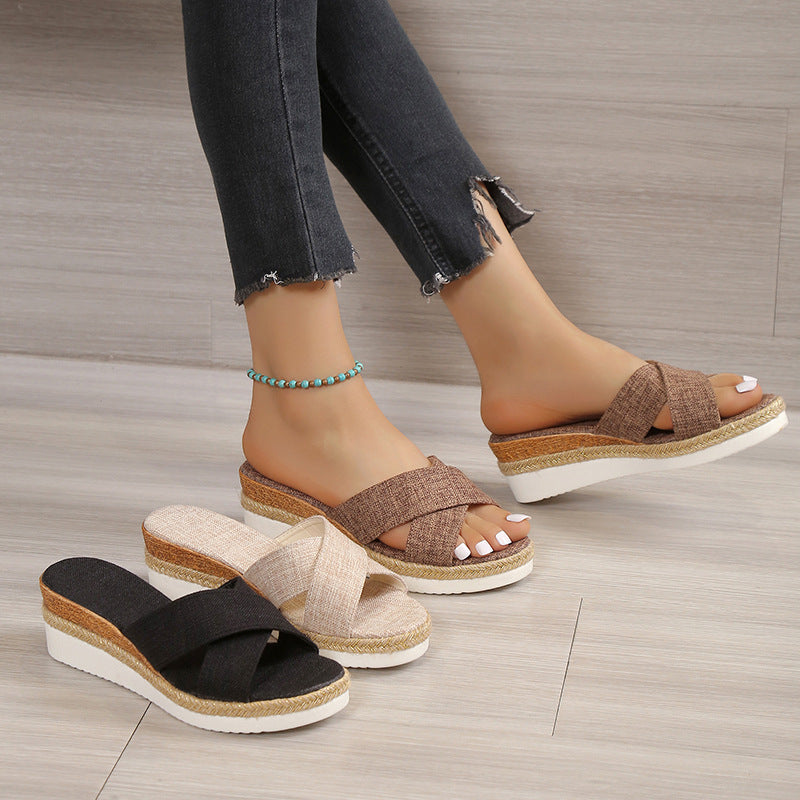 Hemp Wedge Sandals