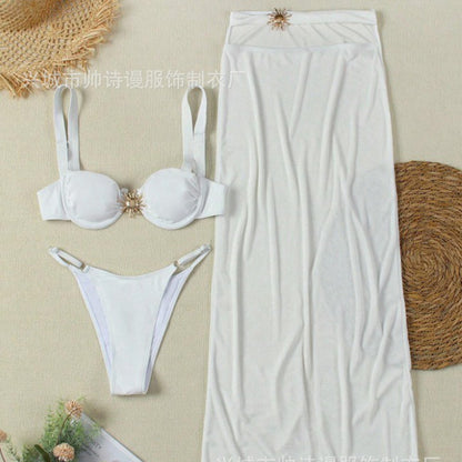 Three-piece Swimsuit Banded Bikini Split