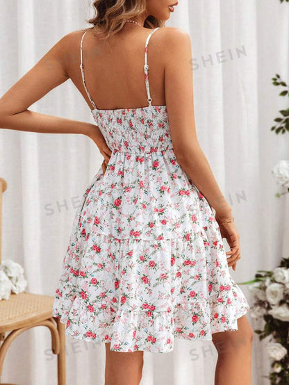 Floral Print Short Dress