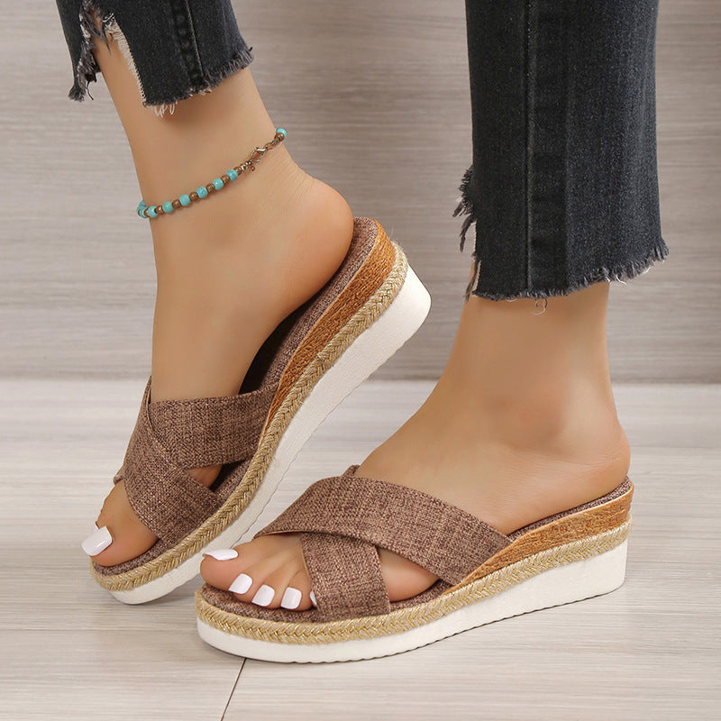 Hemp Wedge Sandals