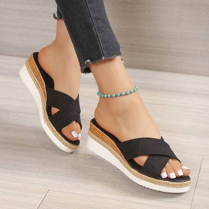 Hemp Wedge Sandals