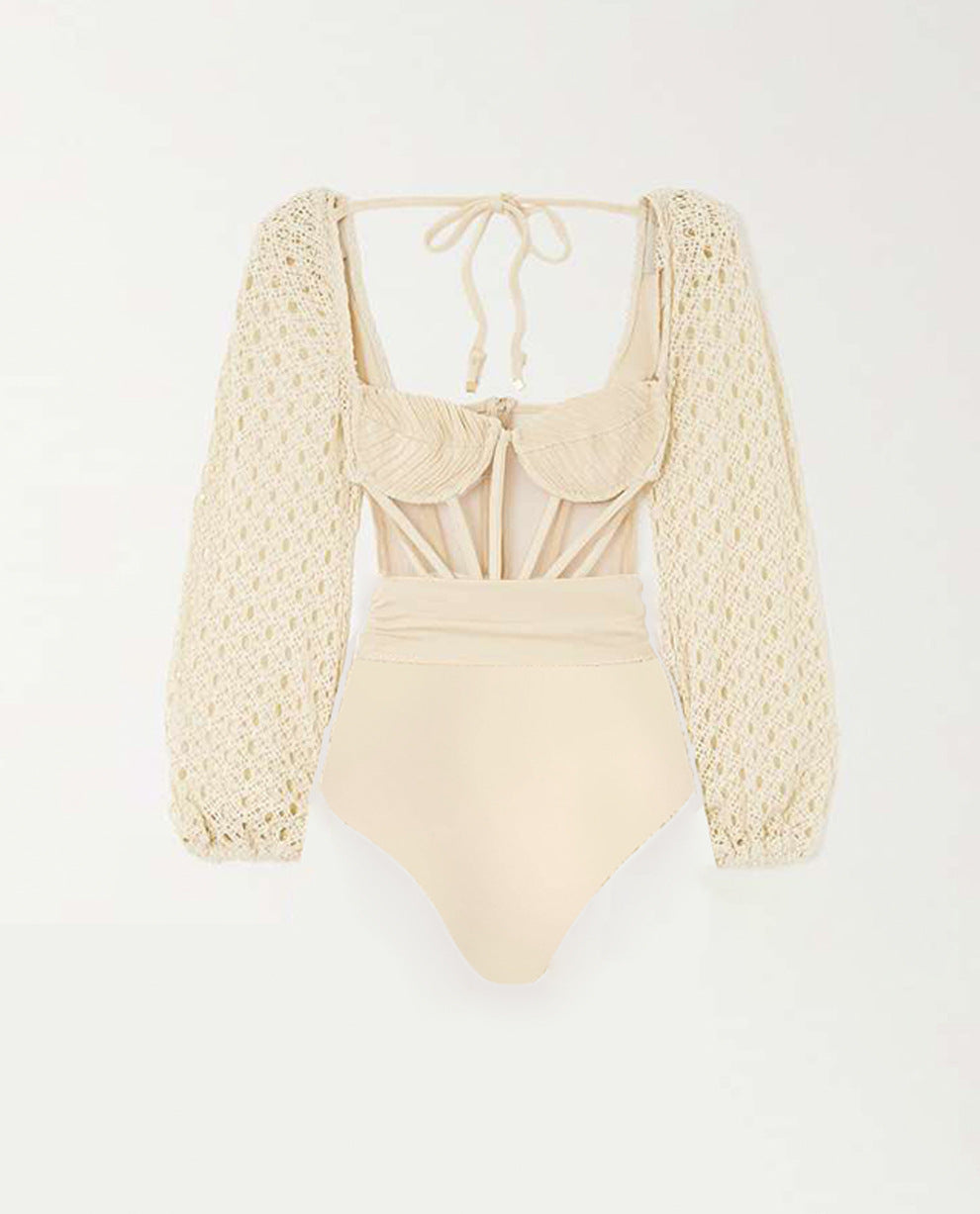 Golden Mesh Cover-Up Dress