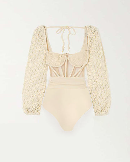 Golden Mesh Cover-Up Dress